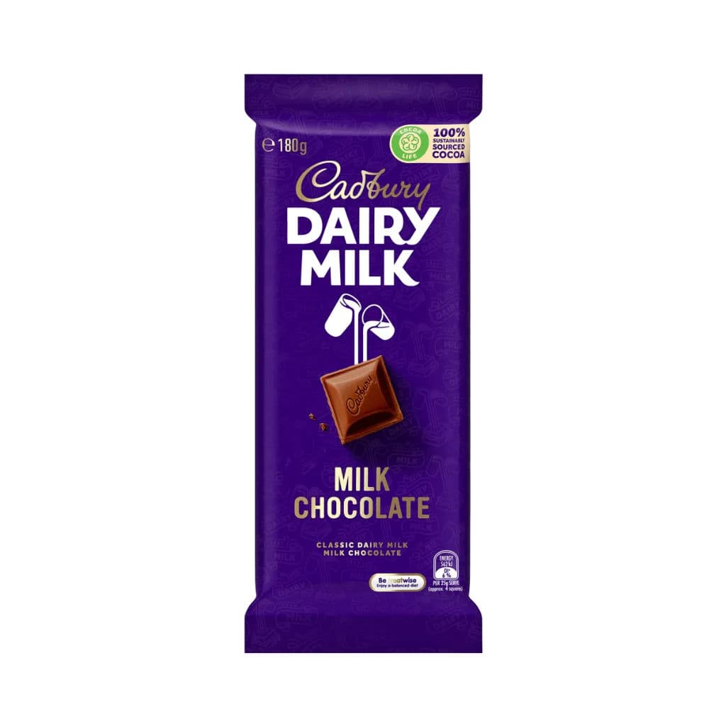 Cadbury dariymilk milk chocolate 180g