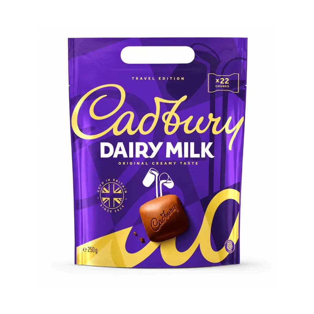 Cadbury Dairy Milk Chunks Bag 250g