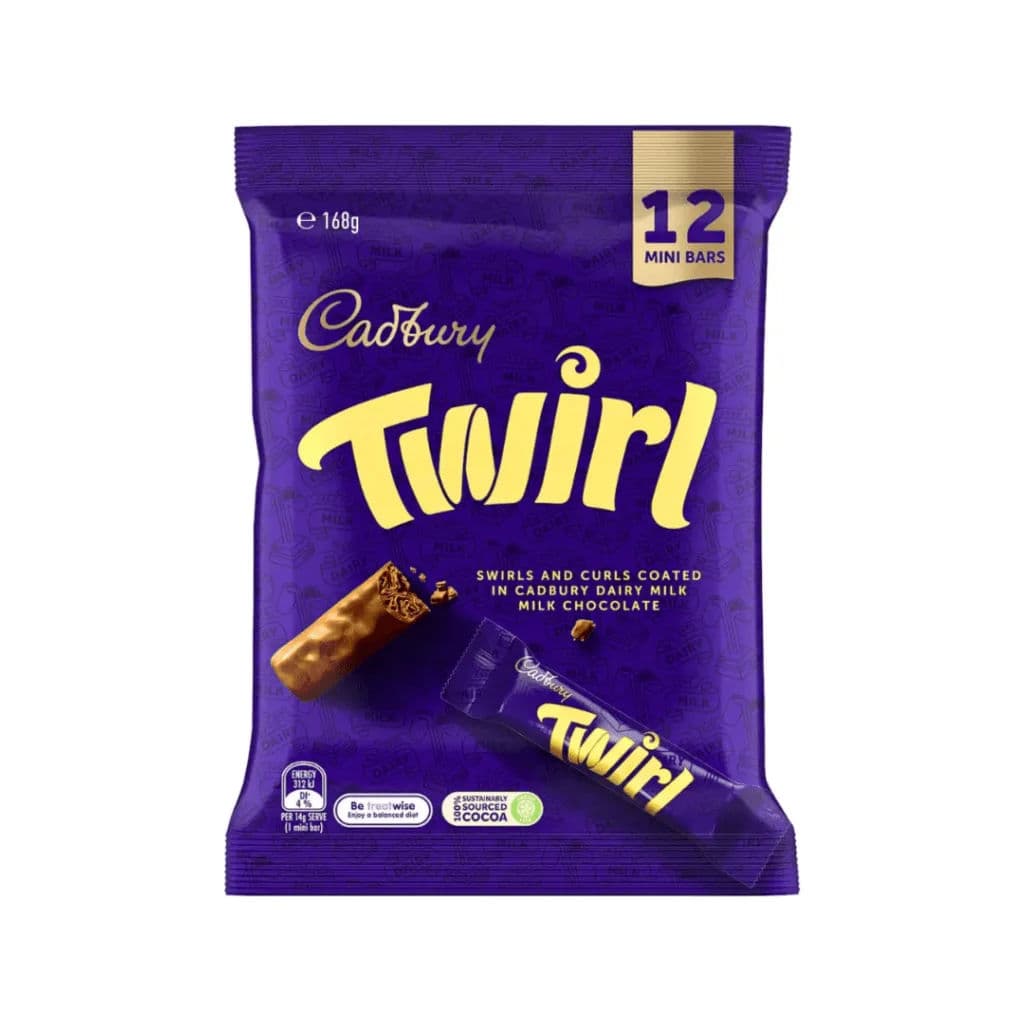 Cadbury Dairymilk Twirl 12 Mini Bars 168g