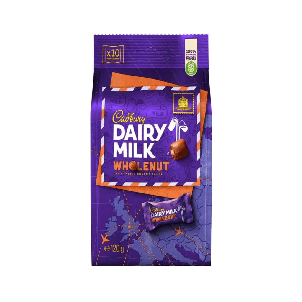 Cadbury Dairymilk Wholenut Chunks Bag 120g